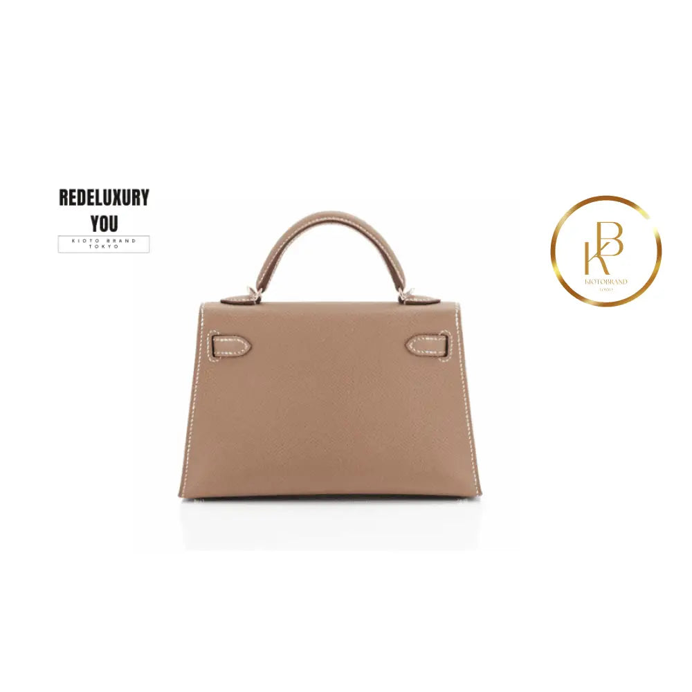 Kelly 20 Mini Etoupe Epsom