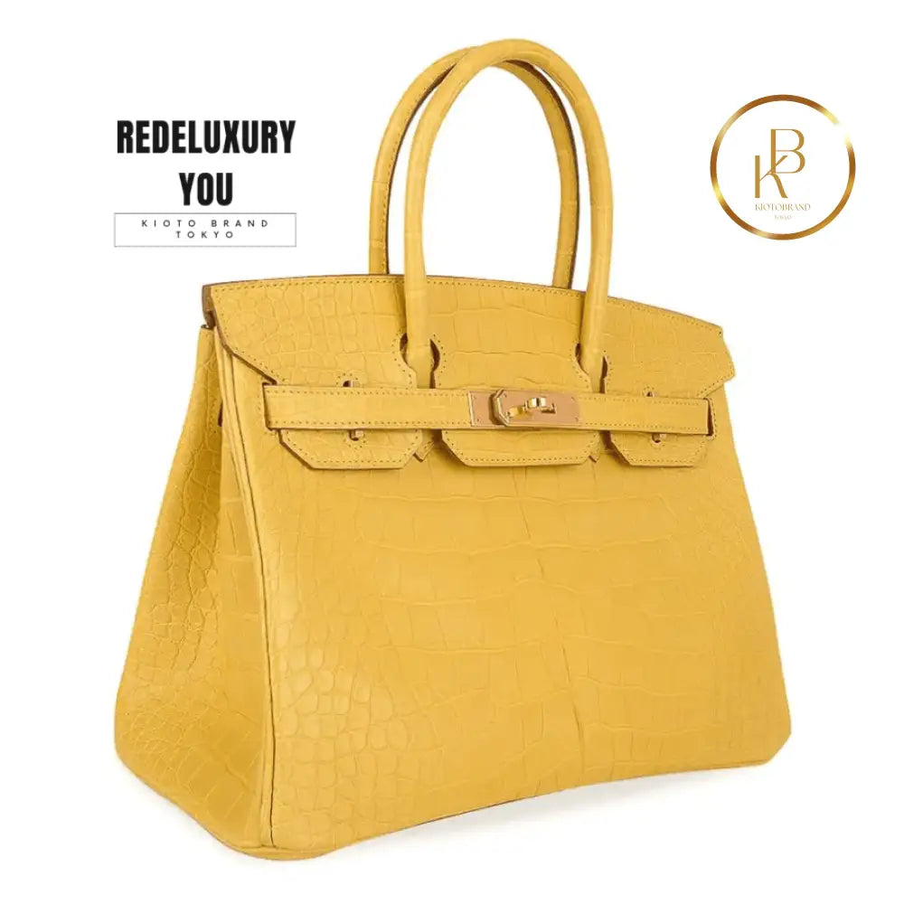 Birkin 30 Mimosa Matte Alligator