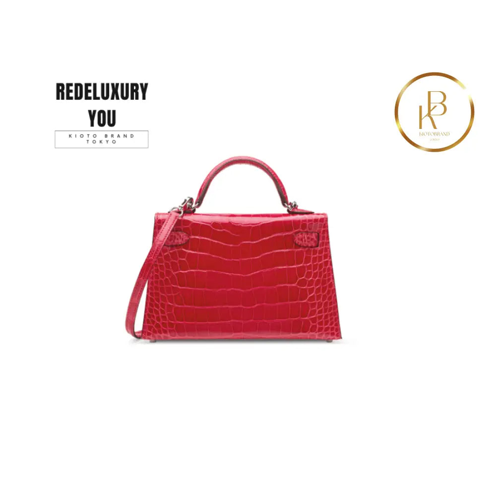 Kelly 20 Mini Shiny Rose Extreme Alligator