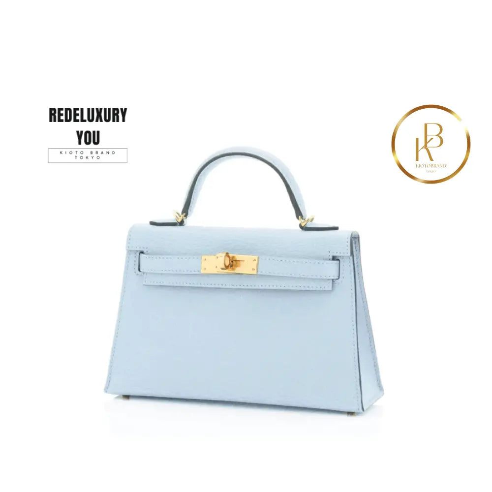 Kelly 20 Mini Blue Brume Vip Gold