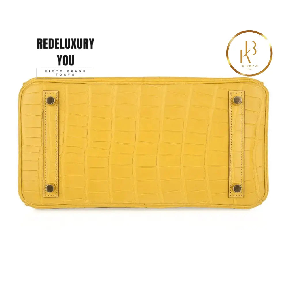 Birkin 30 Mimosa Matte Alligator