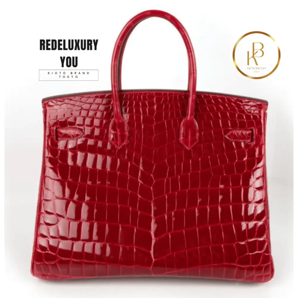 Birkin 35 Lipstick Red Crocodile