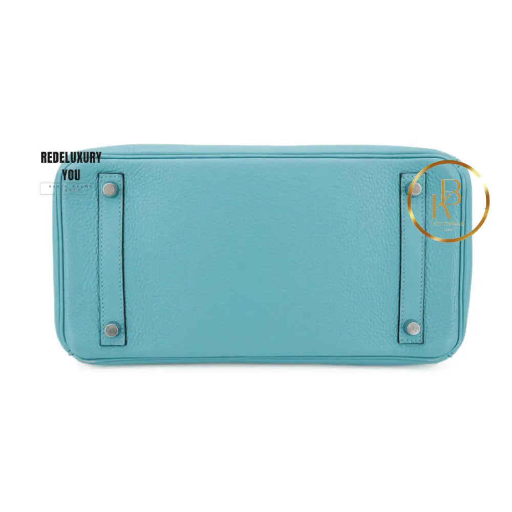 Birkin 30 Retourne Bleu Saint Cyr Clemence