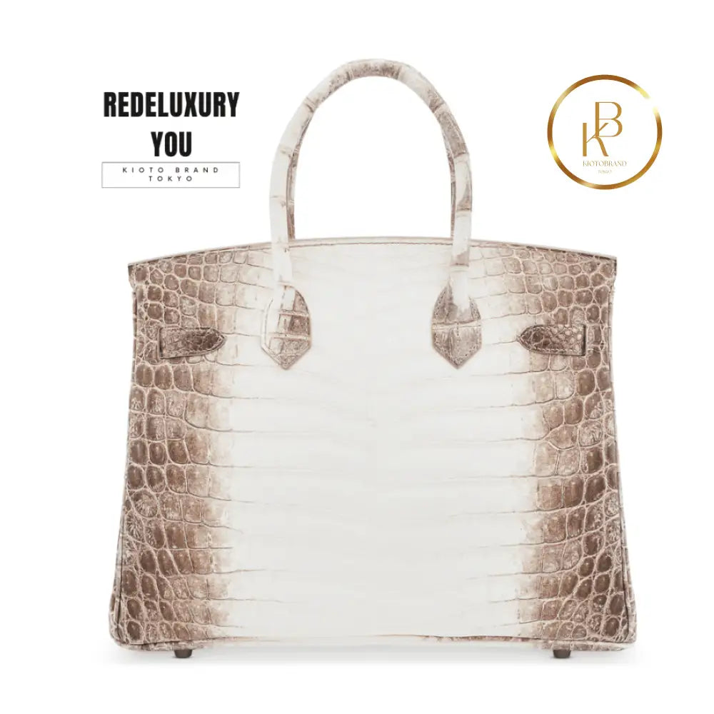 Birkin 30 Matte Himalaya Niloticus 18K White Gold Diamond Hardware