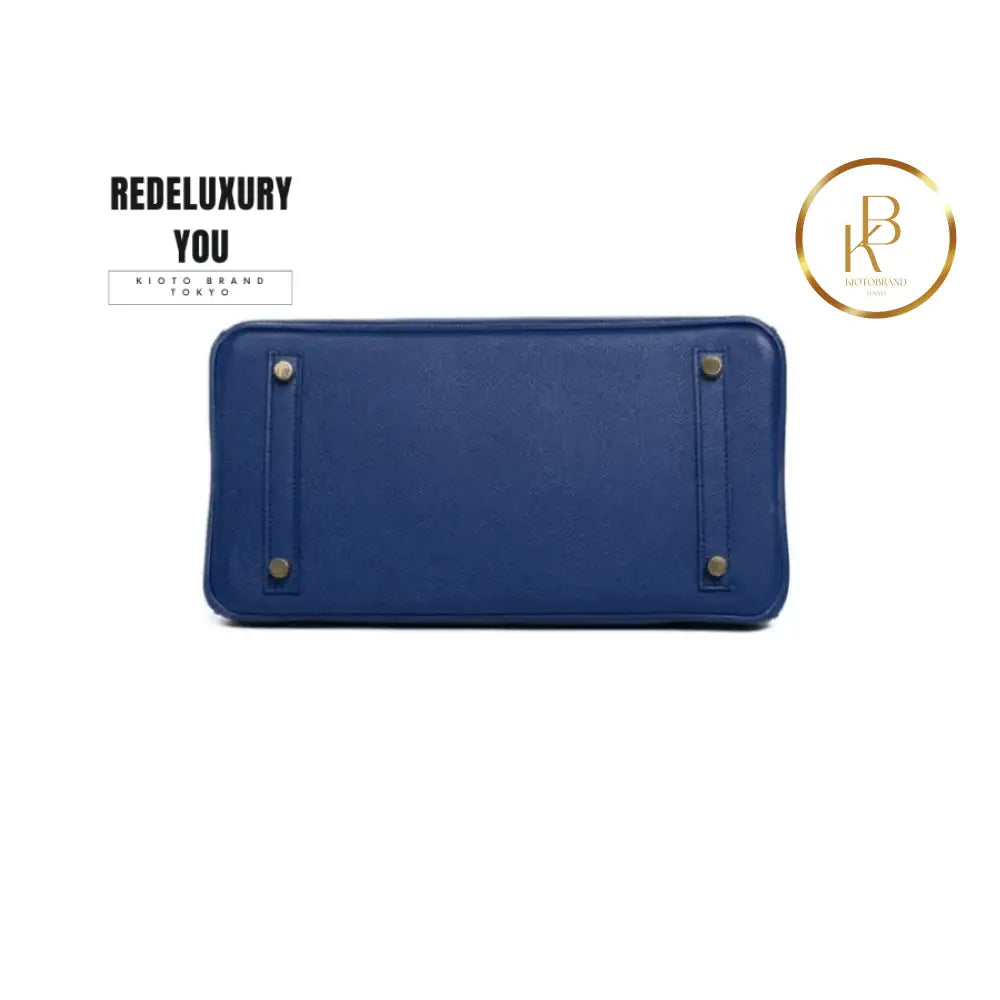 Birkin 30 Blue Electric Gold Hardware