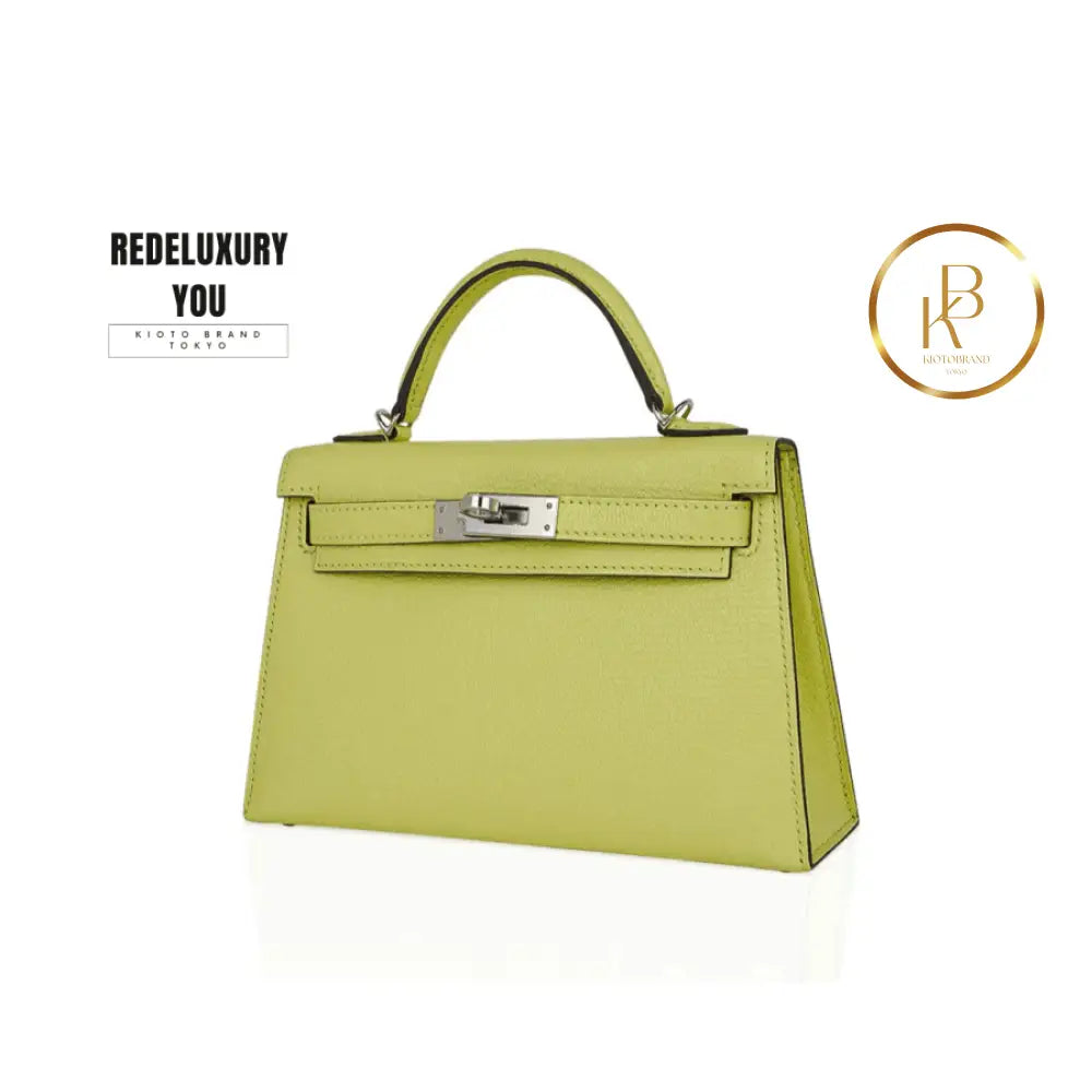 Kelly 20 Mini Sellier Jaune Bourgeon Chevre