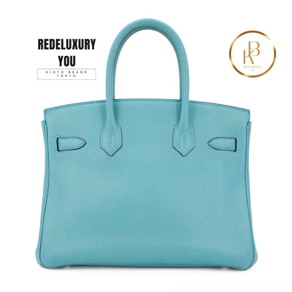 Birkin 30 Retourne Bleu Saint Cyr Clemence