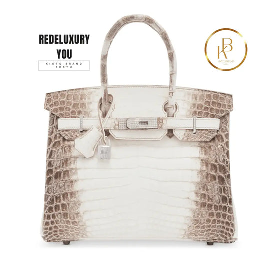 Birkin 30 Matte Himalaya Niloticus 18K White Gold Diamond Hardware