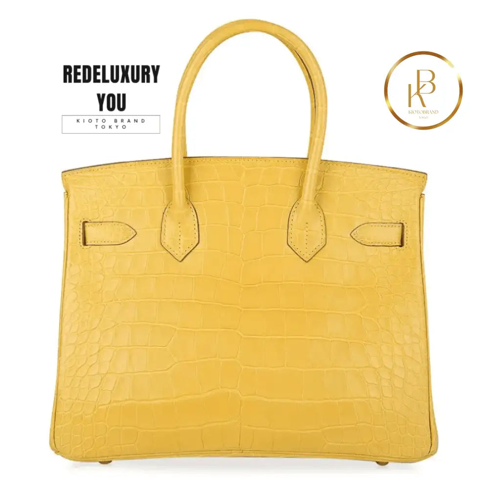 Birkin 30 Mimosa Matte Alligator