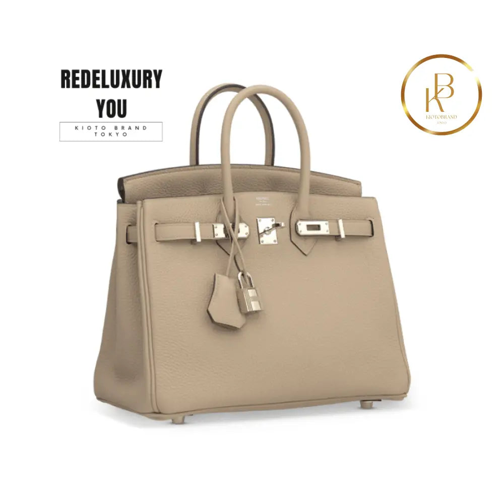 Birkin 25 Gris Tourterelle Togo