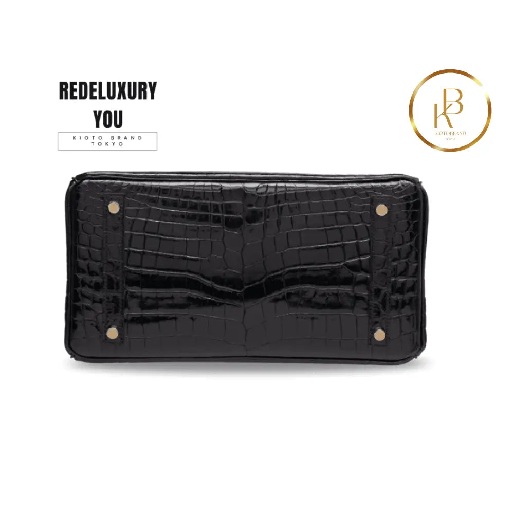 Birkin 30 Black Shiny Niloticus Croc