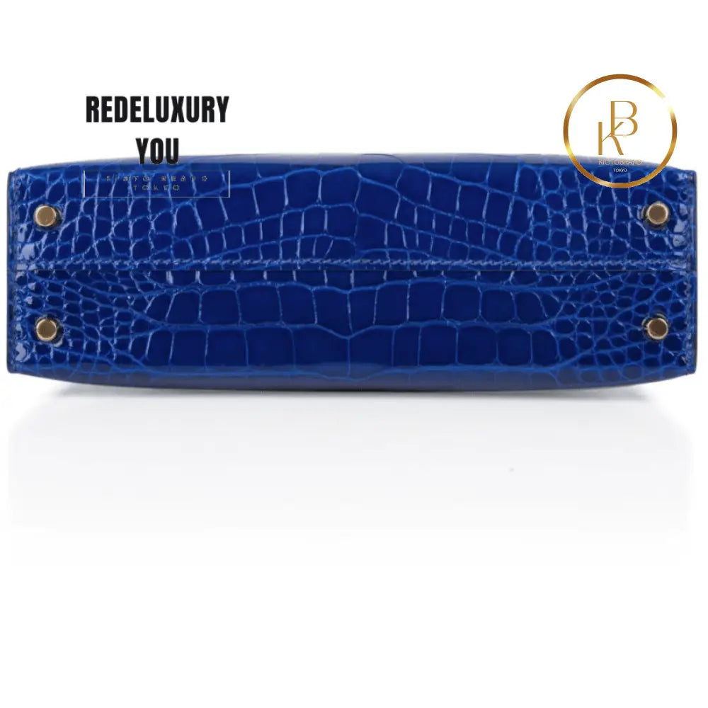 Kelly 20 Sellier Mini Blue Electric Alligator