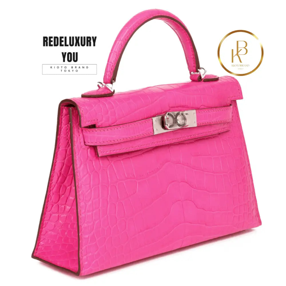 Kelly 20 Mini Ii Sellier Rose Matte Alligator