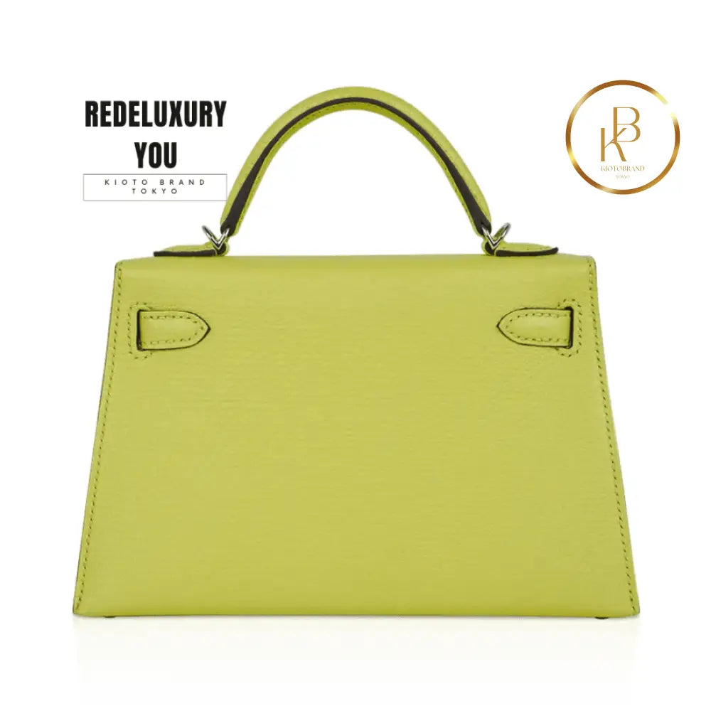 Kelly 20 Mini Sellier Jaune Bourgeon Chevre