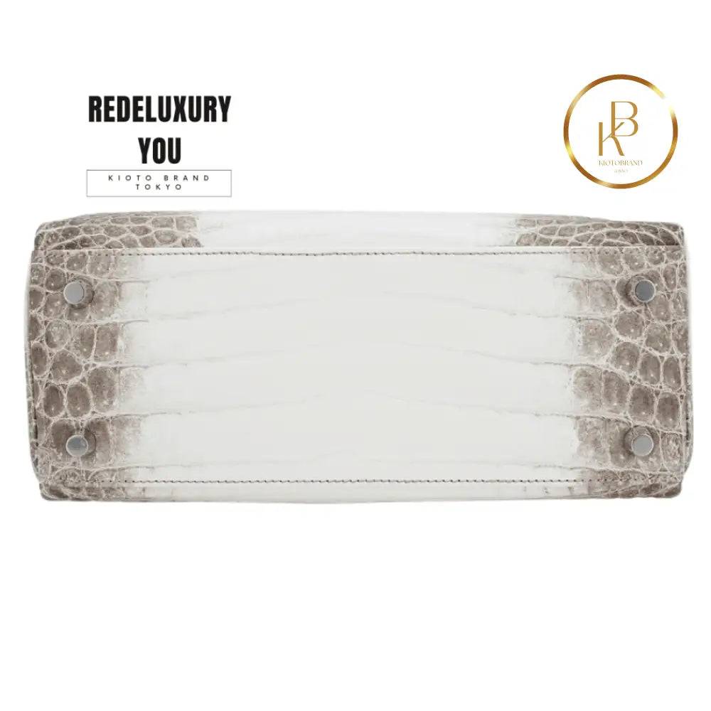 Kelly 25 Matte Niloticus Crocodile Himalaya With Diamonds Palladium Hardw