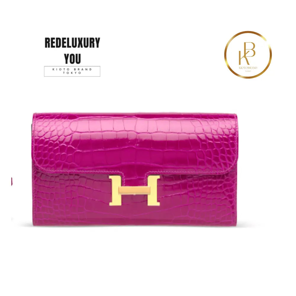 Constance To Go Shiny Rose Pourpre Alligator