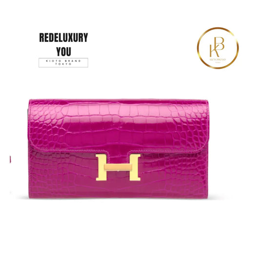 Constance To Go Shiny Rose Pourpre Alligator