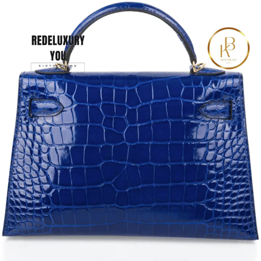Kelly 20 Sellier Mini Blue Electric Alligator