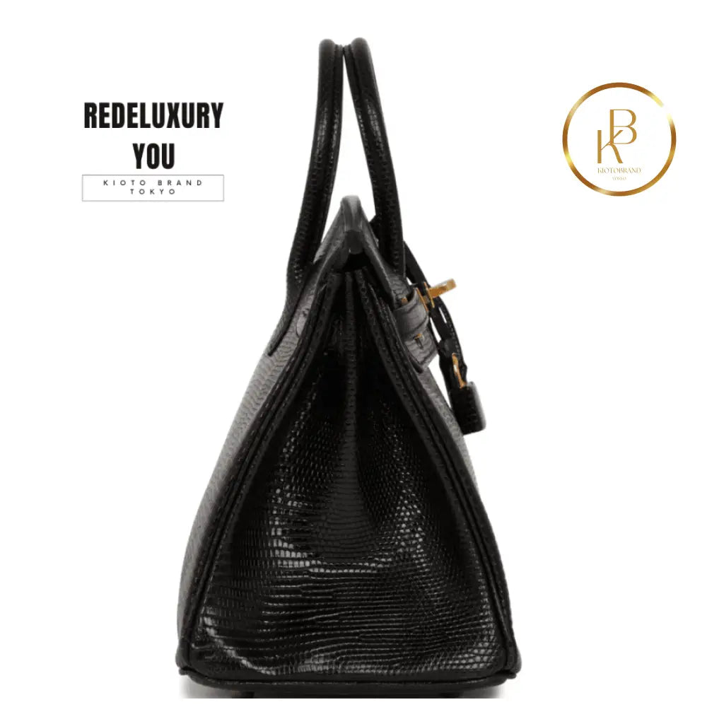 Birkin 25 Black Lizard Gold Hardware (Limited Edition)