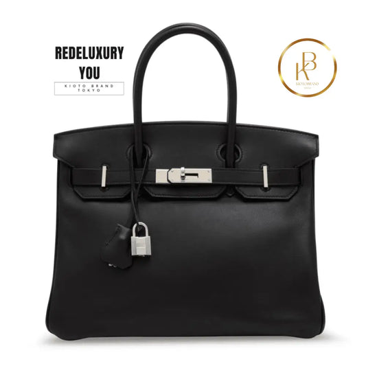 Birkin 30 Black Swift Palladium