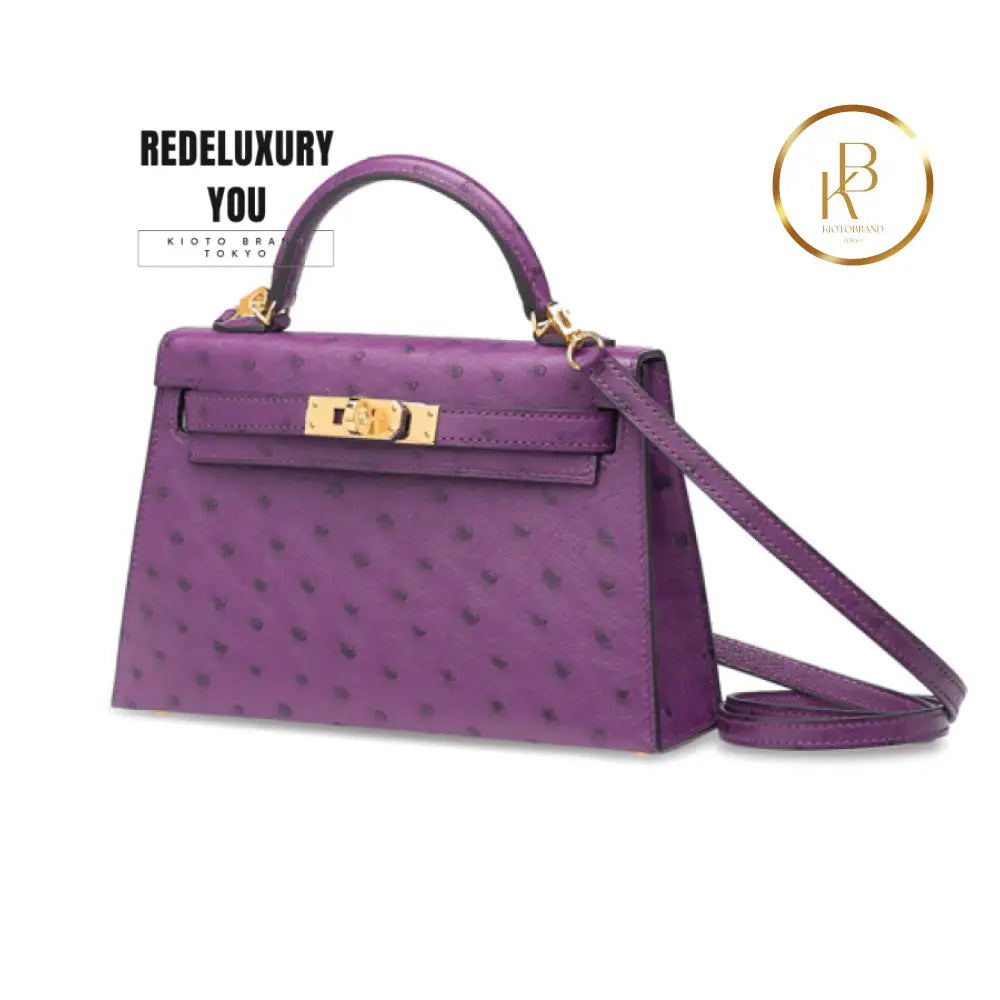 Kelly 20 Mini Violine Ostrich