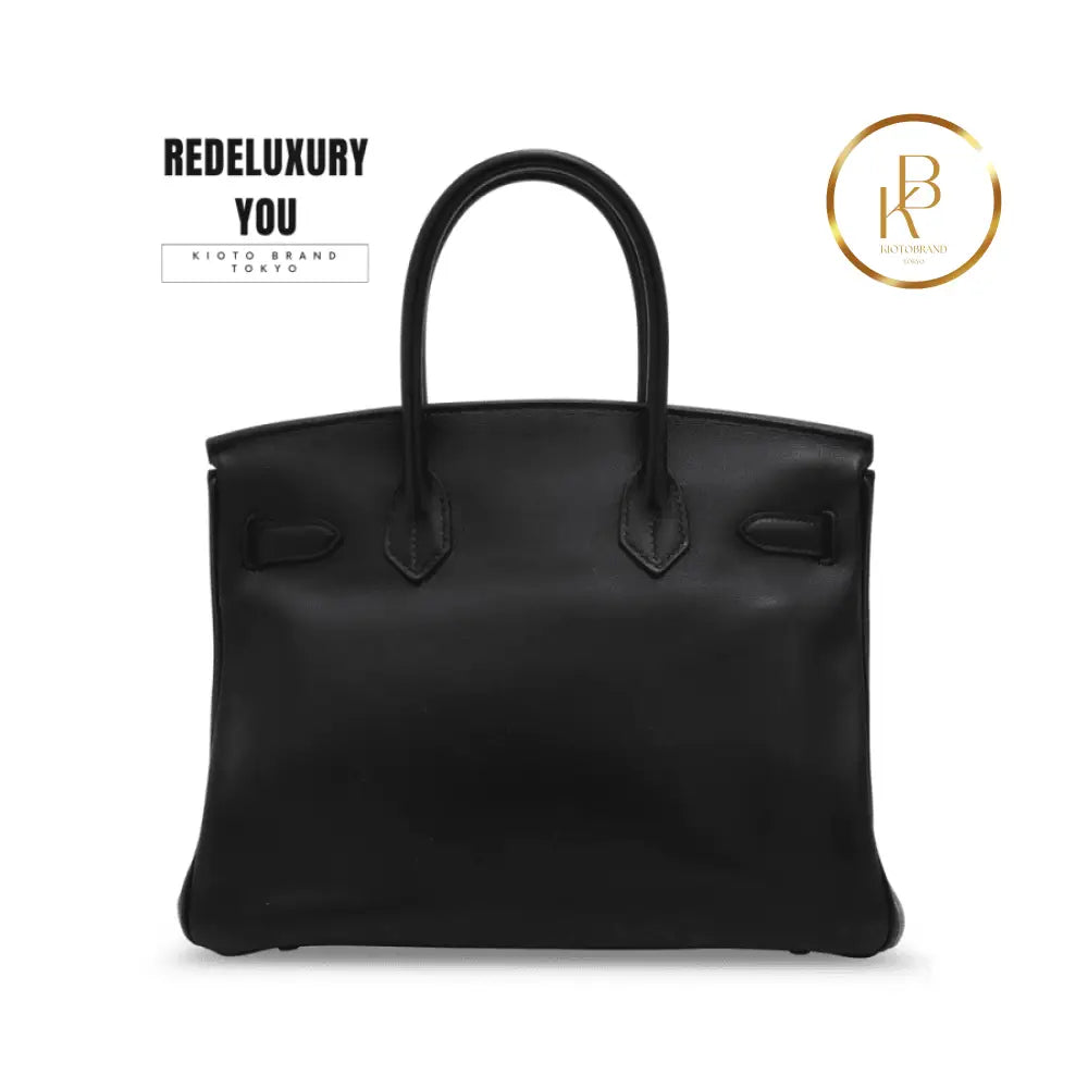 Birkin 30 Black Swift Palladium