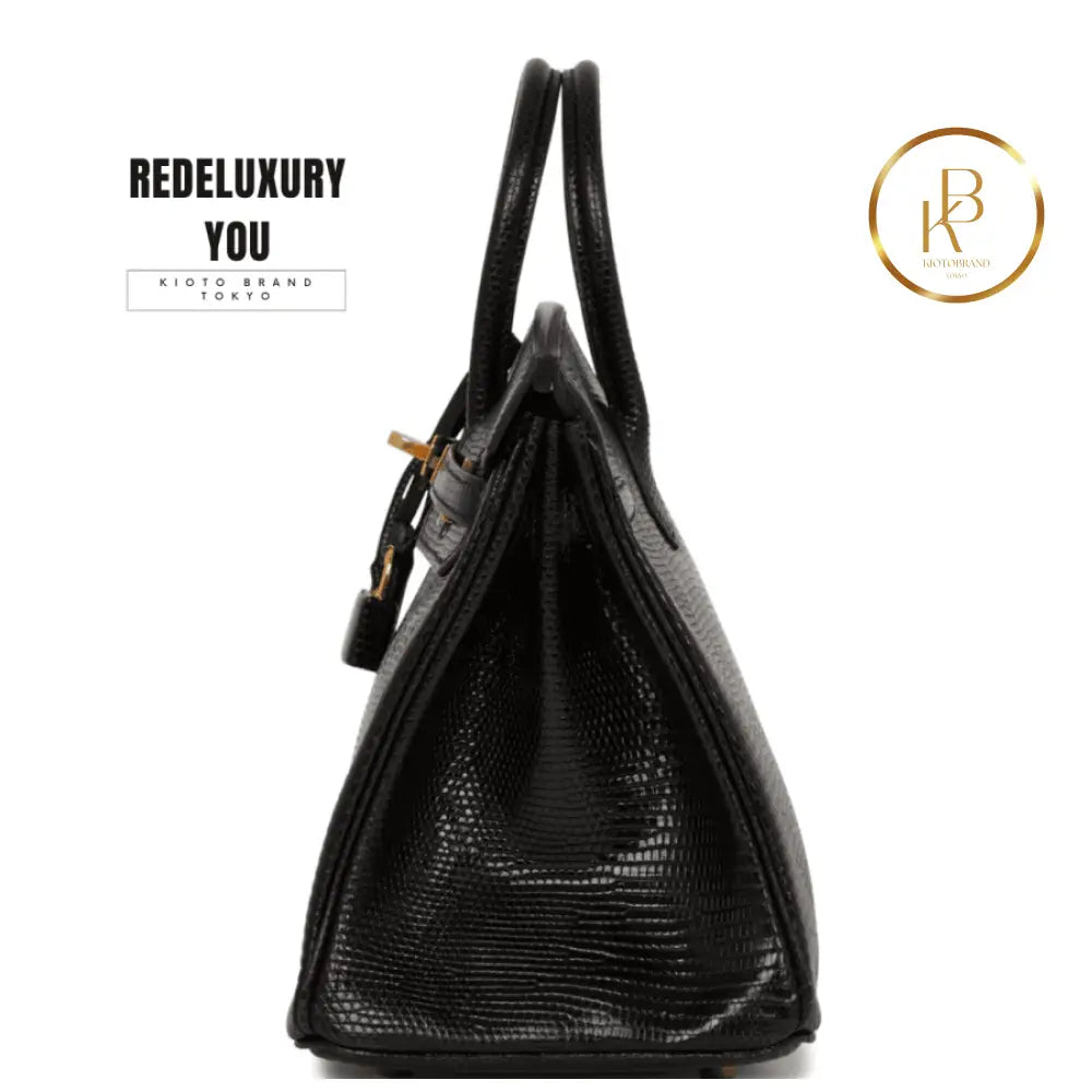 Birkin 25 Black Lizard Gold Hardware (Limited Edition)