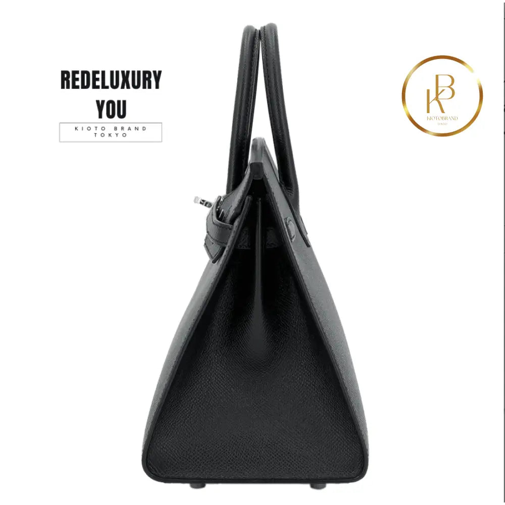 Birkin 25 Sellier Black Epsom Palladium