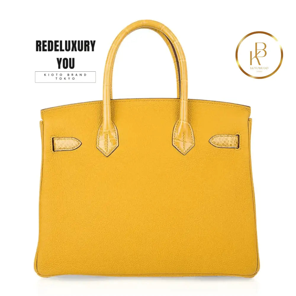 Birkin 30 Jaune Ambre Touch Crocodile