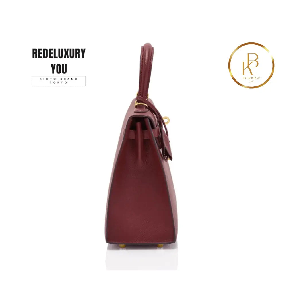 Kelly 25 Rouge H Bordeaux Epsom Sellier