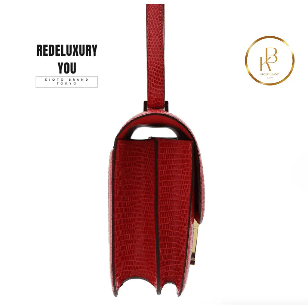 Lizard Constance Iii Mini 18 Rouge Exotique