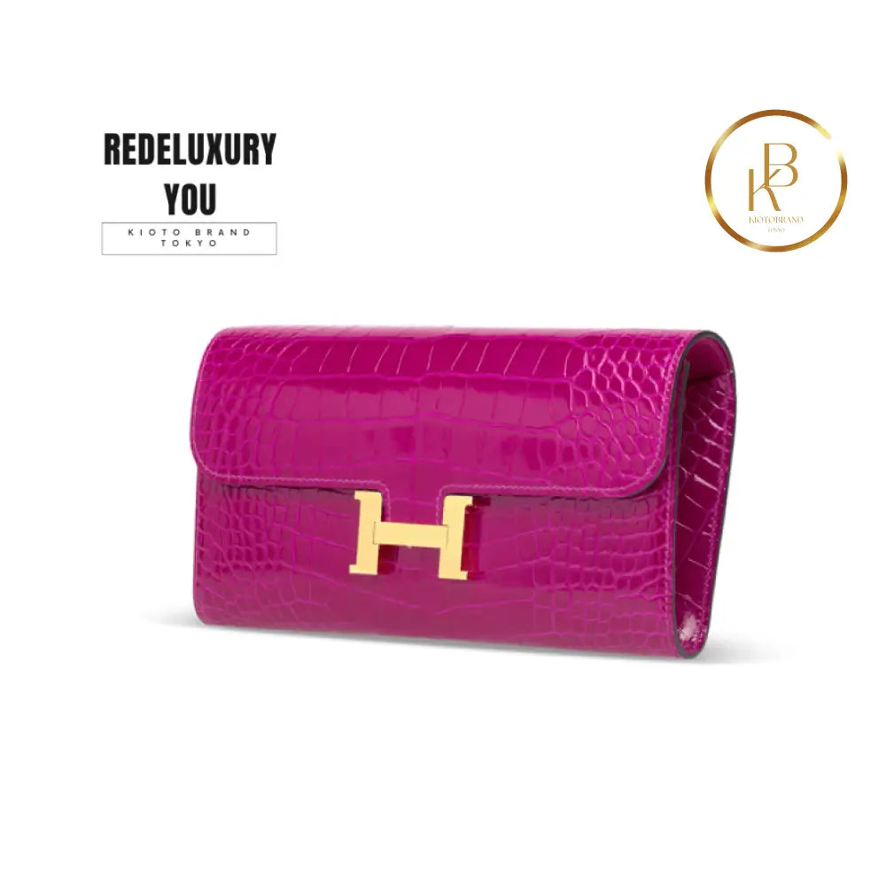 Constance To Go Shiny Rose Pourpre Alligator