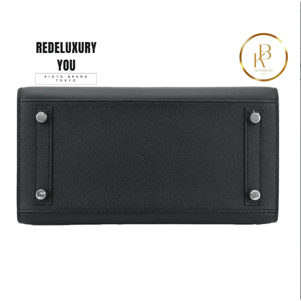 Birkin 25 Sellier Black Epsom Palladium