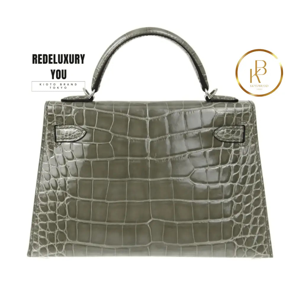 Kelly 20 Mini Pigeon Grey Crocodile