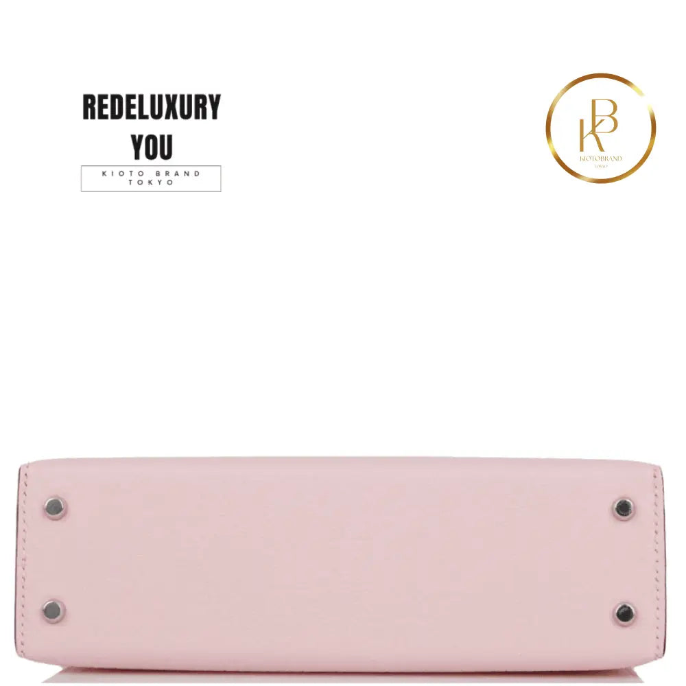 Kelly 20 Mini Sellier Rose Sakura Chèvre