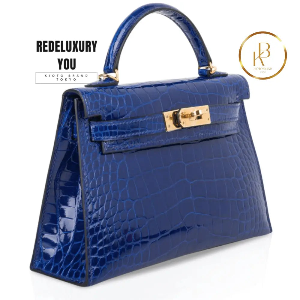 Kelly 20 Sellier Mini Blue Electric Alligator