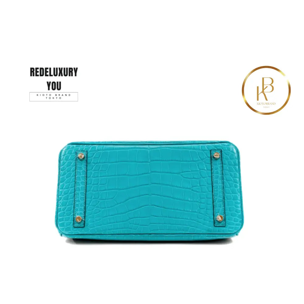 Birkin 30 Turquoise Crocodile Gold Hardware Special Order