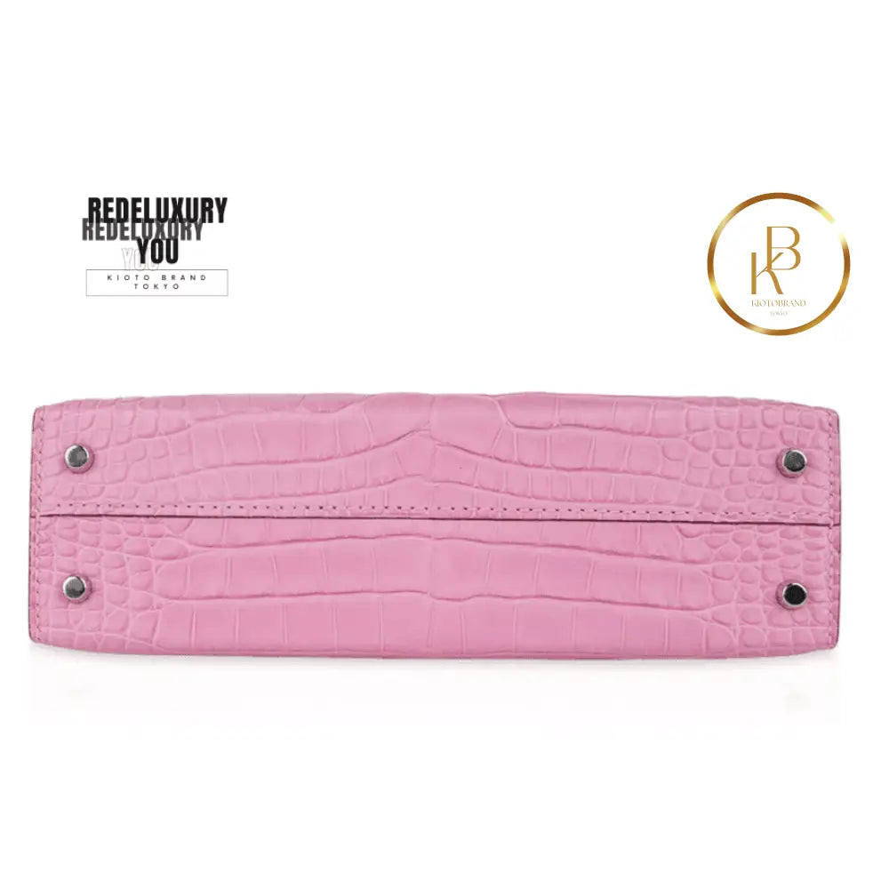 Kelly 20 Mini Ii Sellier 5P Bubblegum Matte Pink Alligator