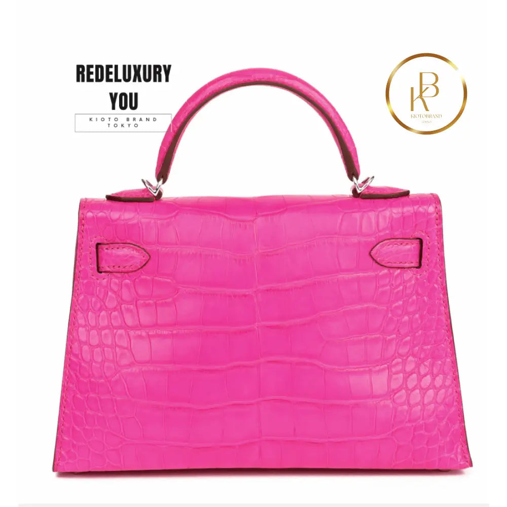 Kelly 20 Mini Ii Sellier Rose Matte Alligator