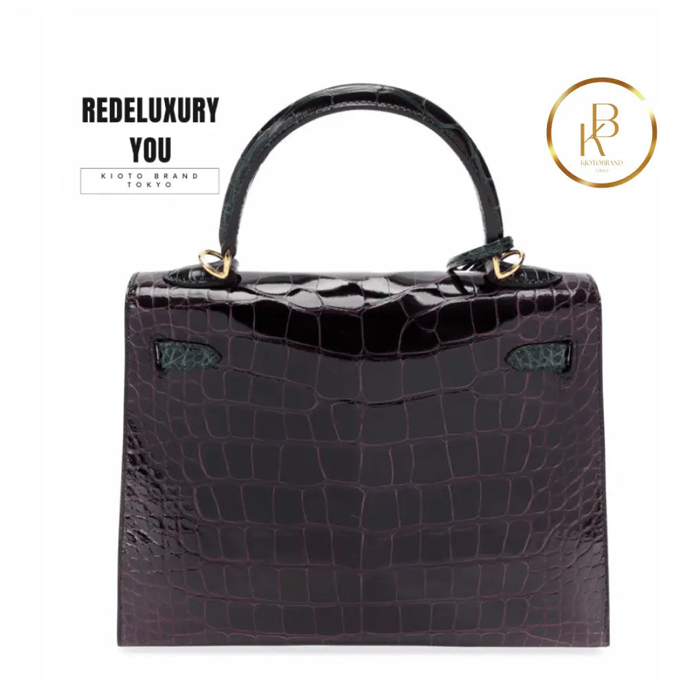 Kelly 25 Sellier 2Way Shiny Alligator