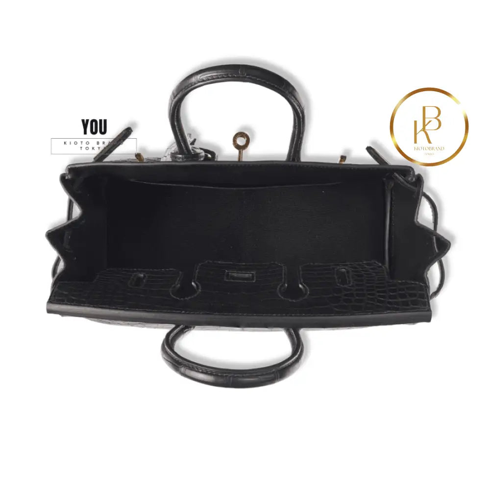 Birkin 25 Black Matte Alligator