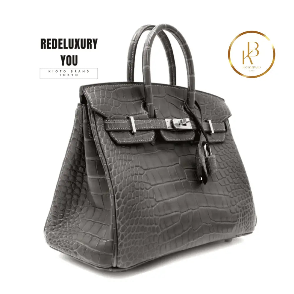Birkin 25 Graphite Matte Crocodile