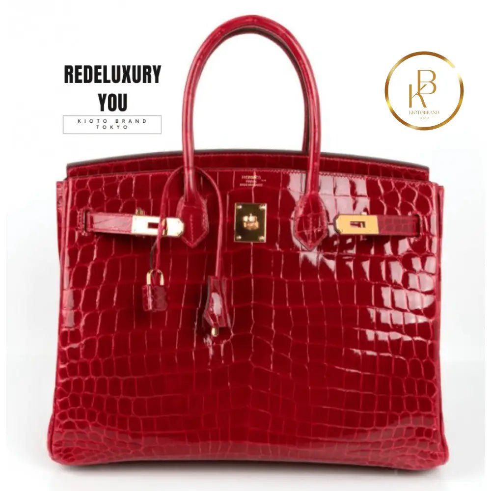 Birkin 35 Lipstick Red Crocodile