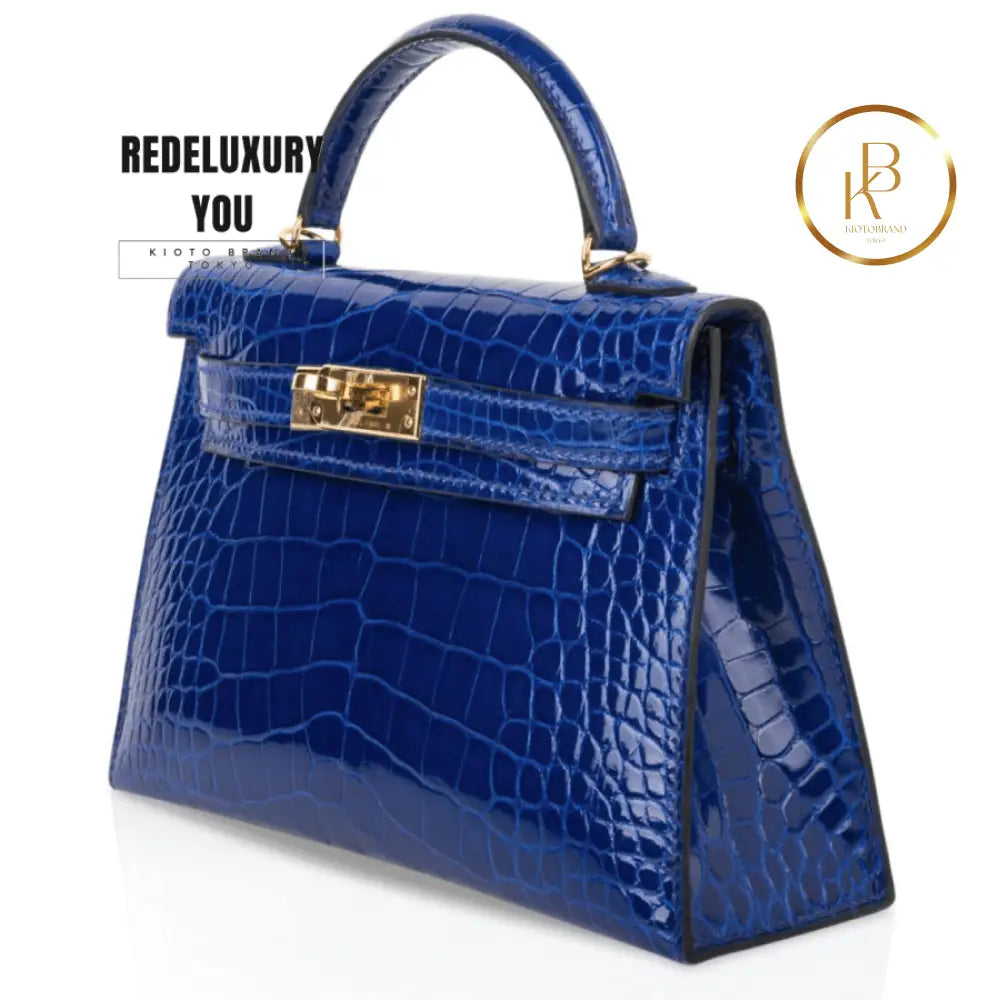 Kelly 20 Sellier Mini Blue Electric Alligator