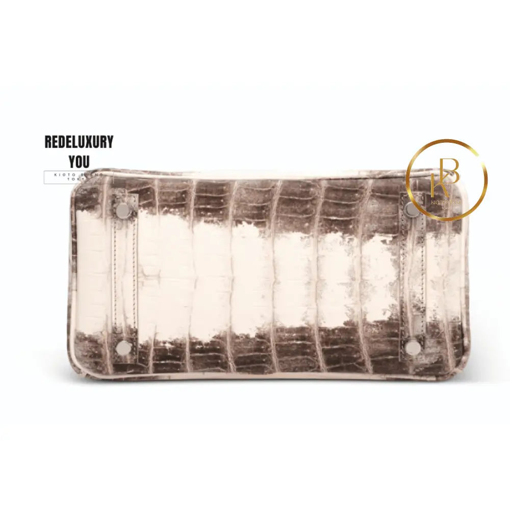 Birkin 25 Himalaya Matte White Niloticus Croc