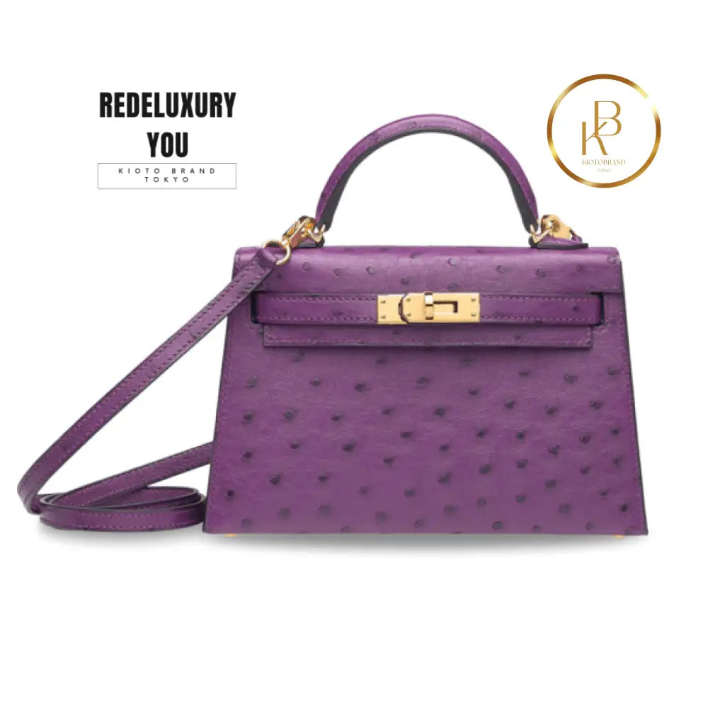 Kelly 20 Mini Violine Ostrich