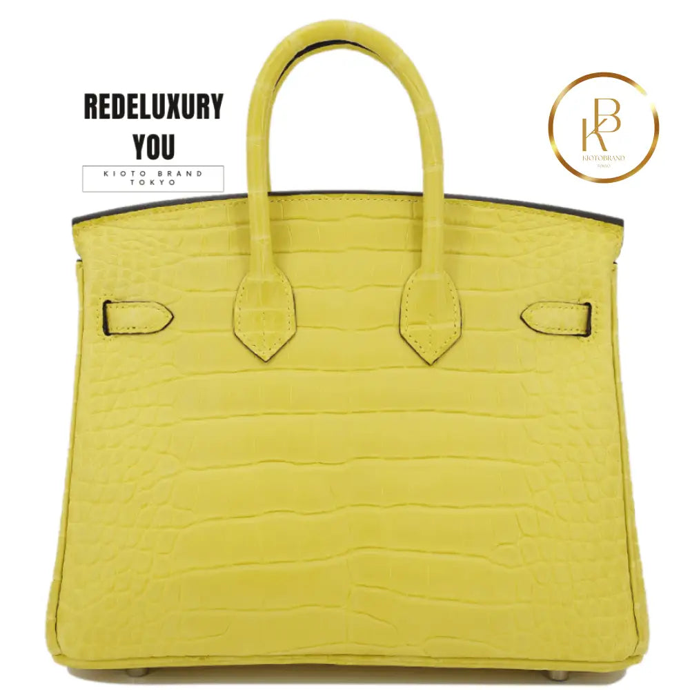 Birkin 25 Mimosa Matte Alligator