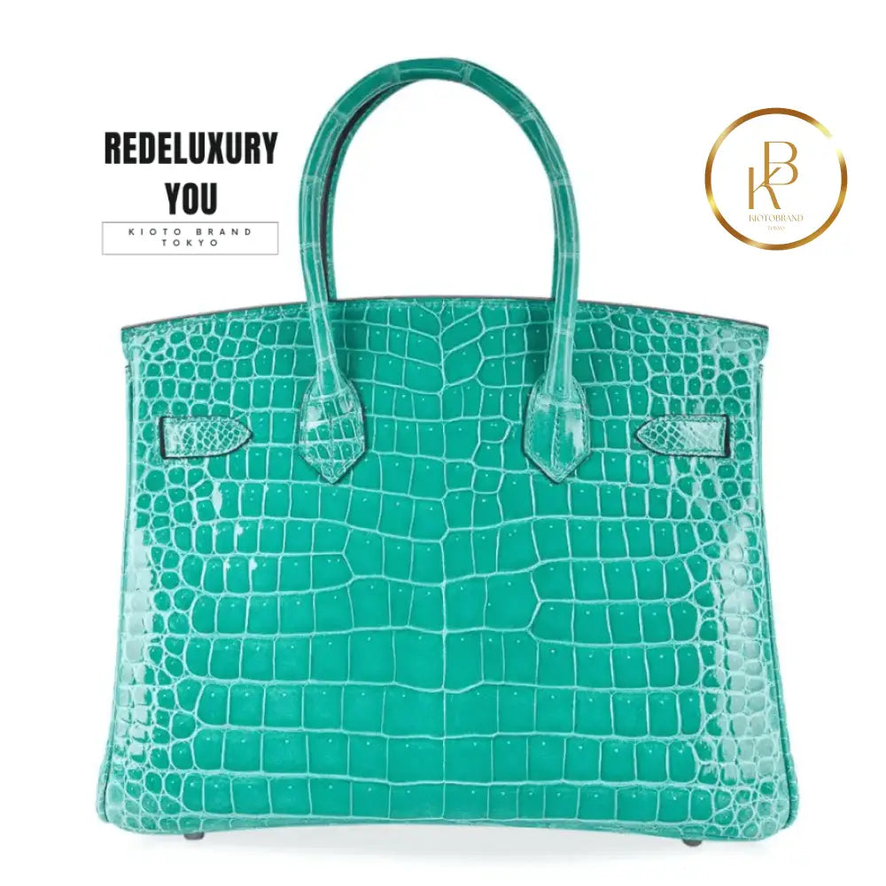Birkin 30 Jade Porosus Crocodile