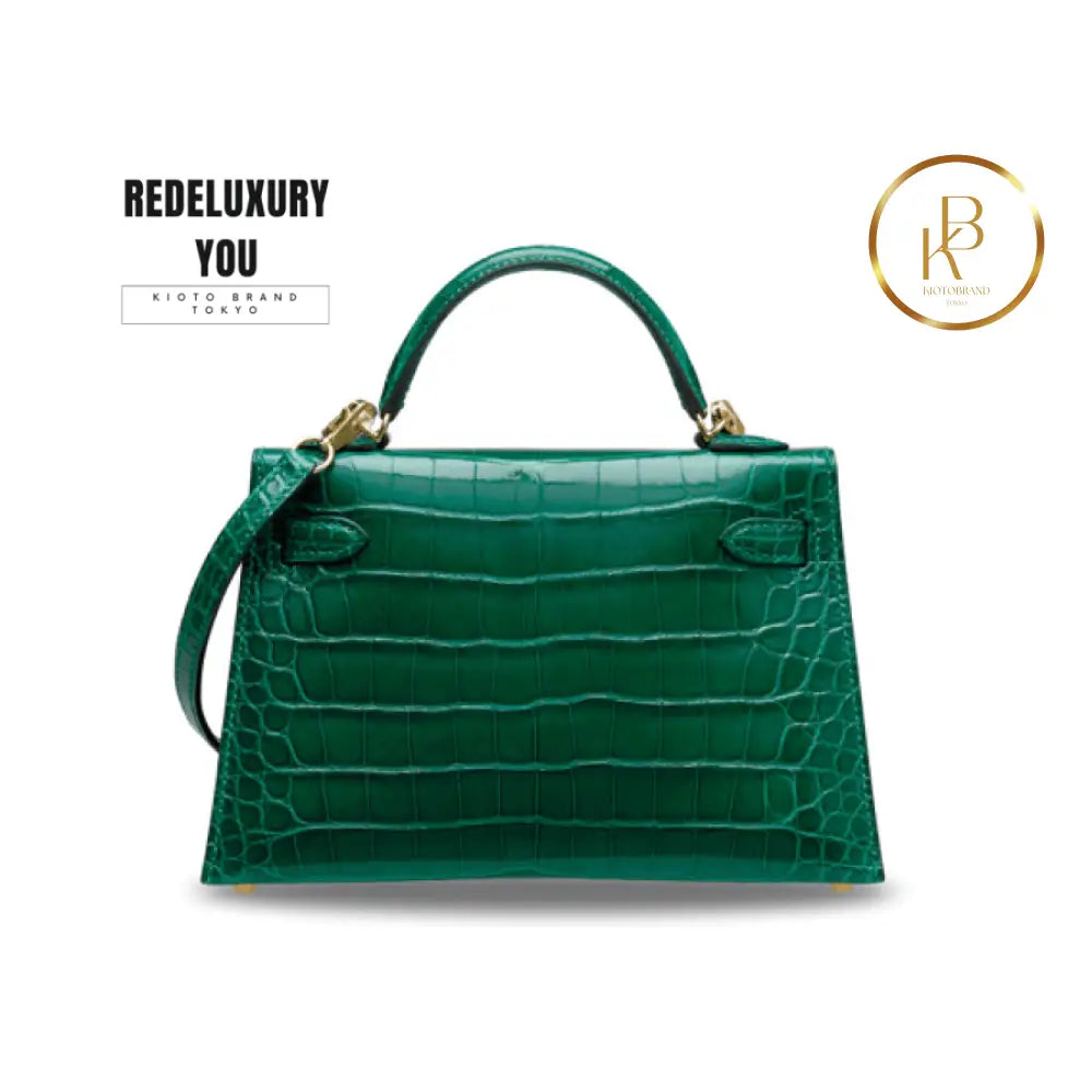 Kelly 20 Mini Ii Vert Emeraude Alligator