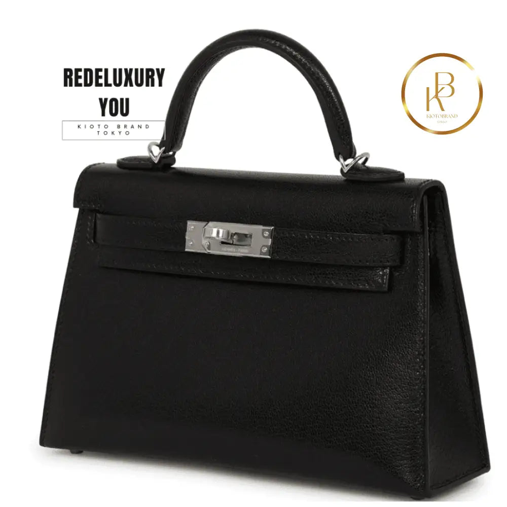 Kelly 20 Mini Sellier Black Chevre Chamkila